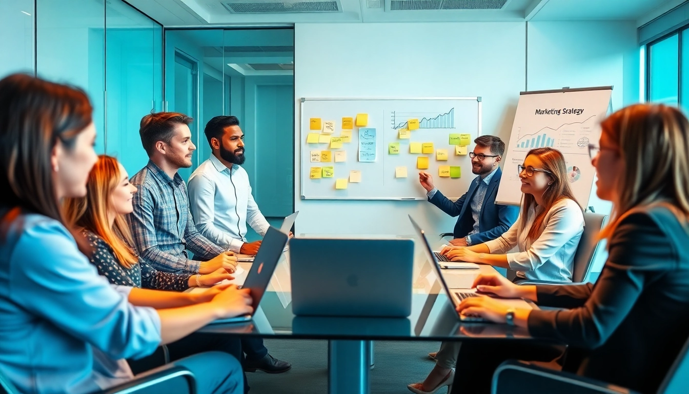 Dynamic brainstorming session showcasing professionals at a pflegemarketing agentur.