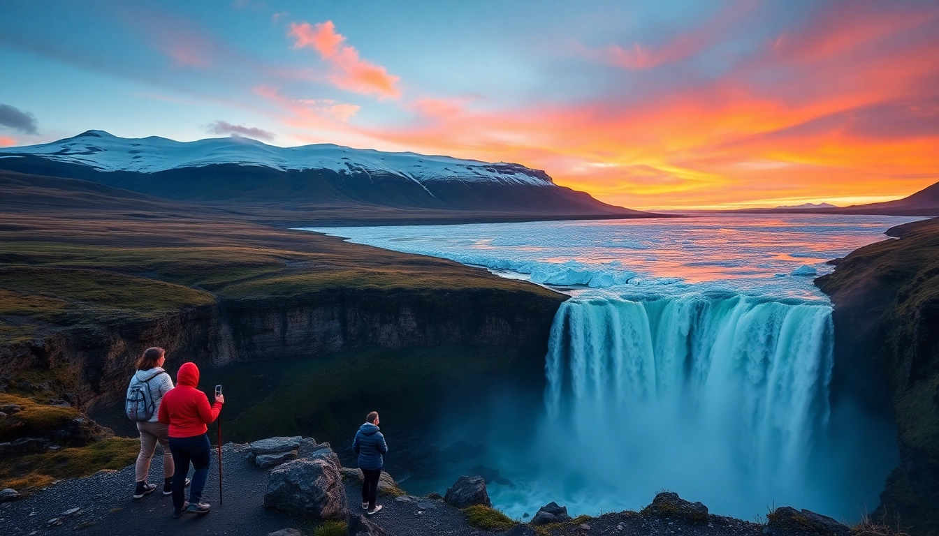Entdecken Sie die atemberaubende Landschaft bei einer Reise nach Island mit Wasserfällen und Gletschern.