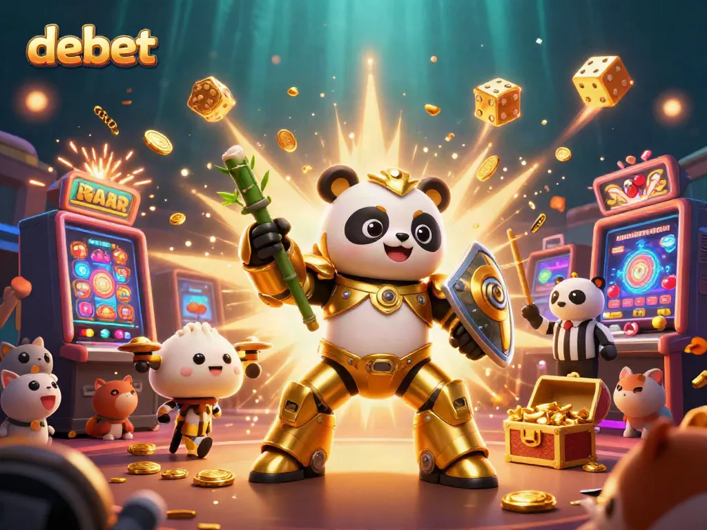 Join the excitement at debet with a vibrant 3D casino scene showcasing thrilling gambling action and colorful elements.
