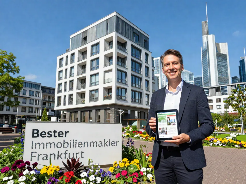 Der beste Immobilienmakler Frankfurt präsentiert moderne Eigentumswohnungen in einer einladenden Umgebung.