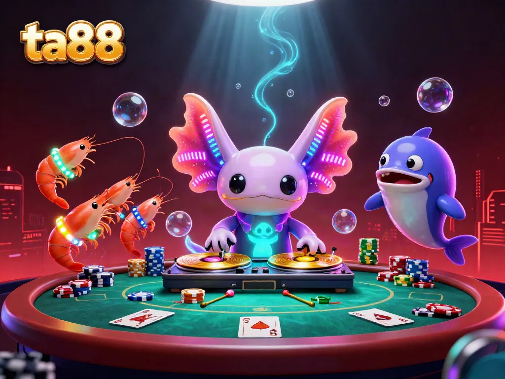 Experience the excitement of ta88 with dynamic games and energetic characters in a vibrant casino scene.