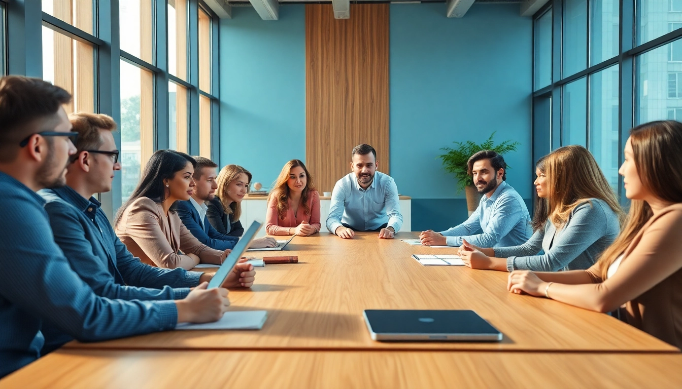 Personalbesetzung in einer dynamischen Besprechung mit einem engagierten Team.