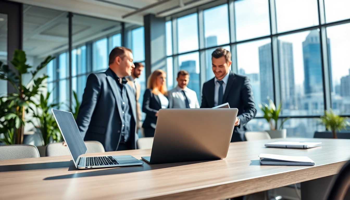 Headhunter Schweiz präsentiert berufliche Möglichkeiten in einem modernen Büro.