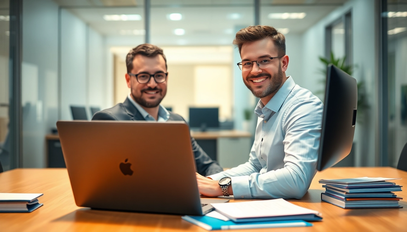 Headhunter beim Recruiting, fokussiert auf Executive Search Vertrieb, in einem modernen Büro.