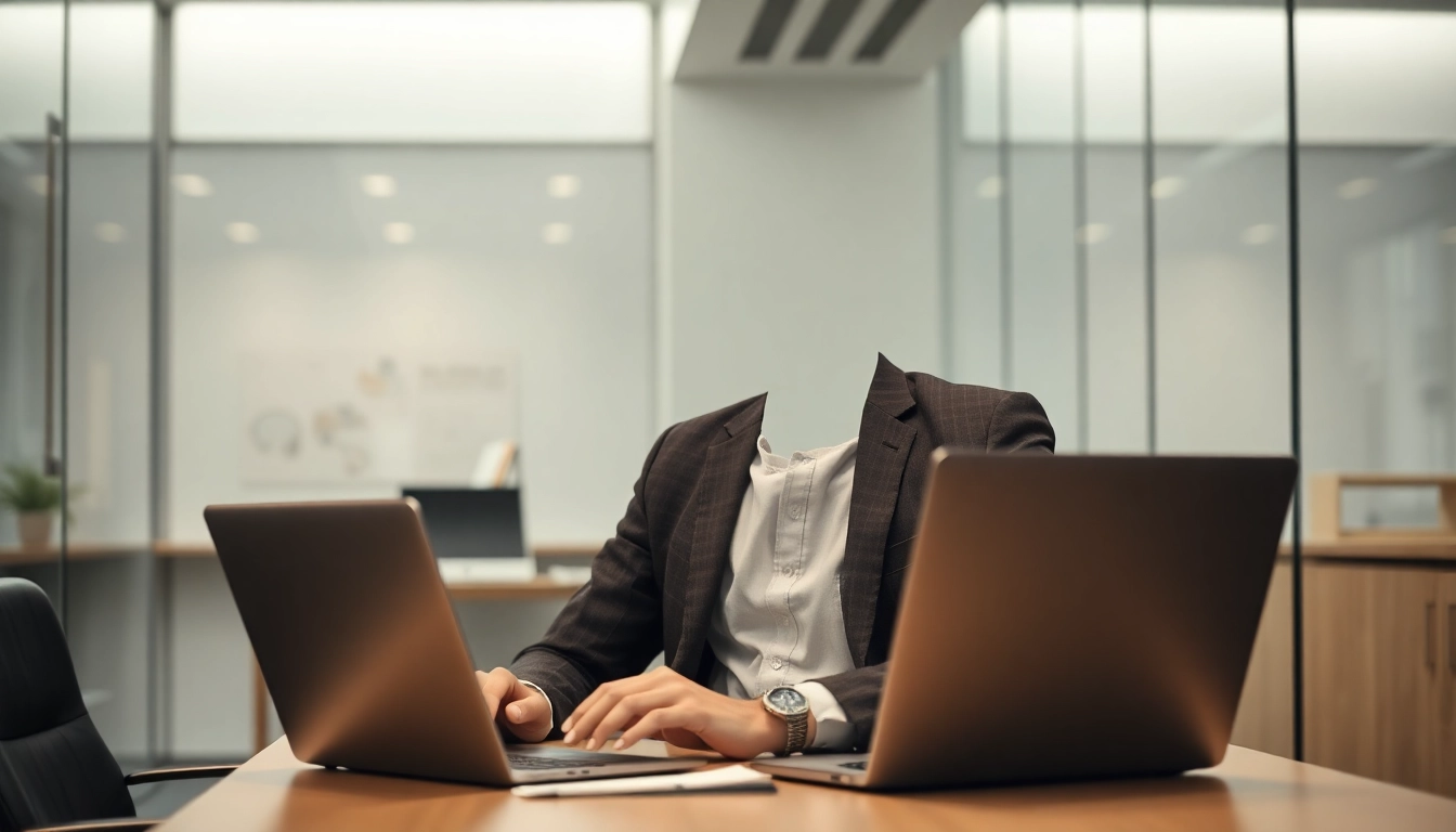 Unternehmensberatung: Ein Berater analysiert Daten in einem modernen Büro mit Fokus auf digitale Werkzeuge.