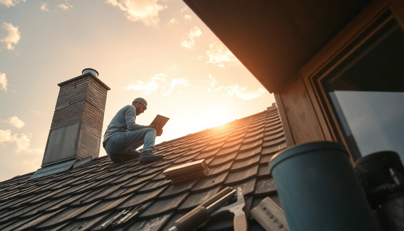 Dachdecker in Münster renoviert ein Dach mit präziser Handwerkskunst und hochwertigen Materialien.
