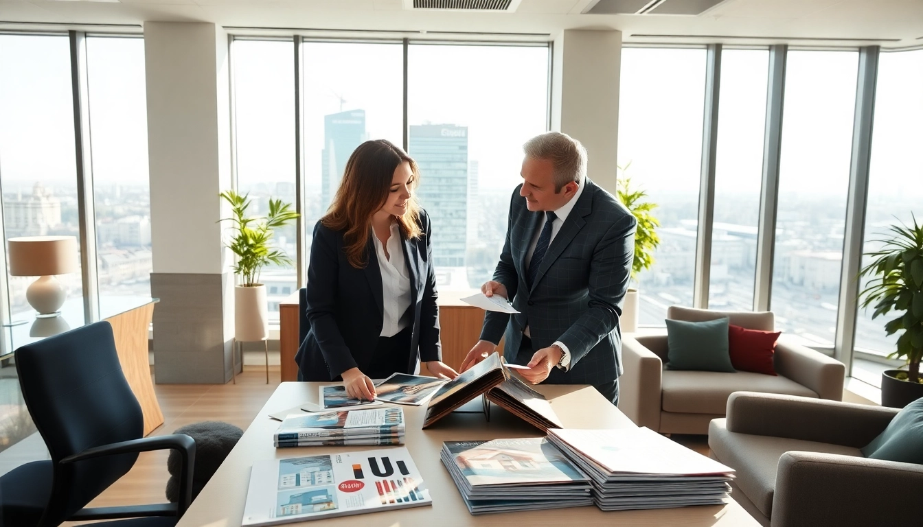 Immobilienmakler Frankfurt Eckenheim berät Kunden in einem modernen Büro.