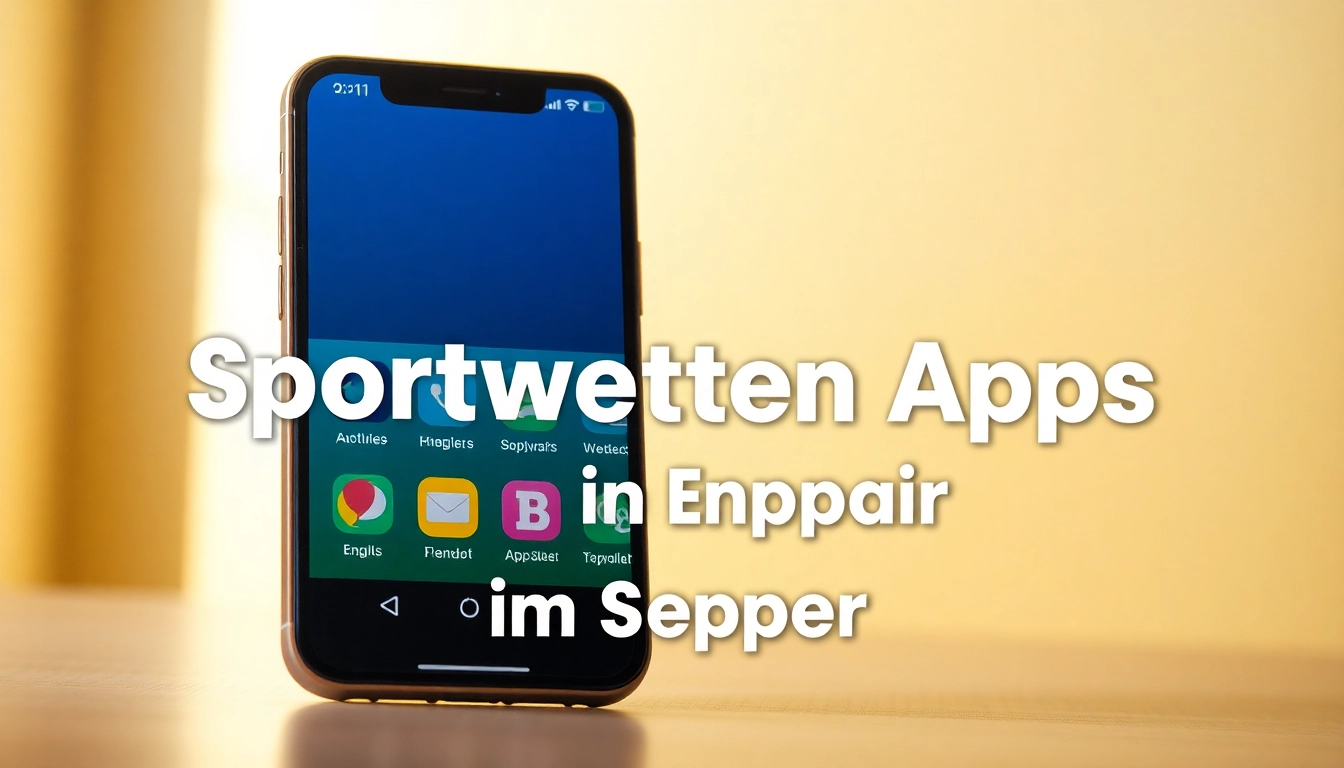Entdecke die besten Sportwetten Apps im Vergleich auf einem Smartphone, mit einer dynamischen und informativen Darstellung.