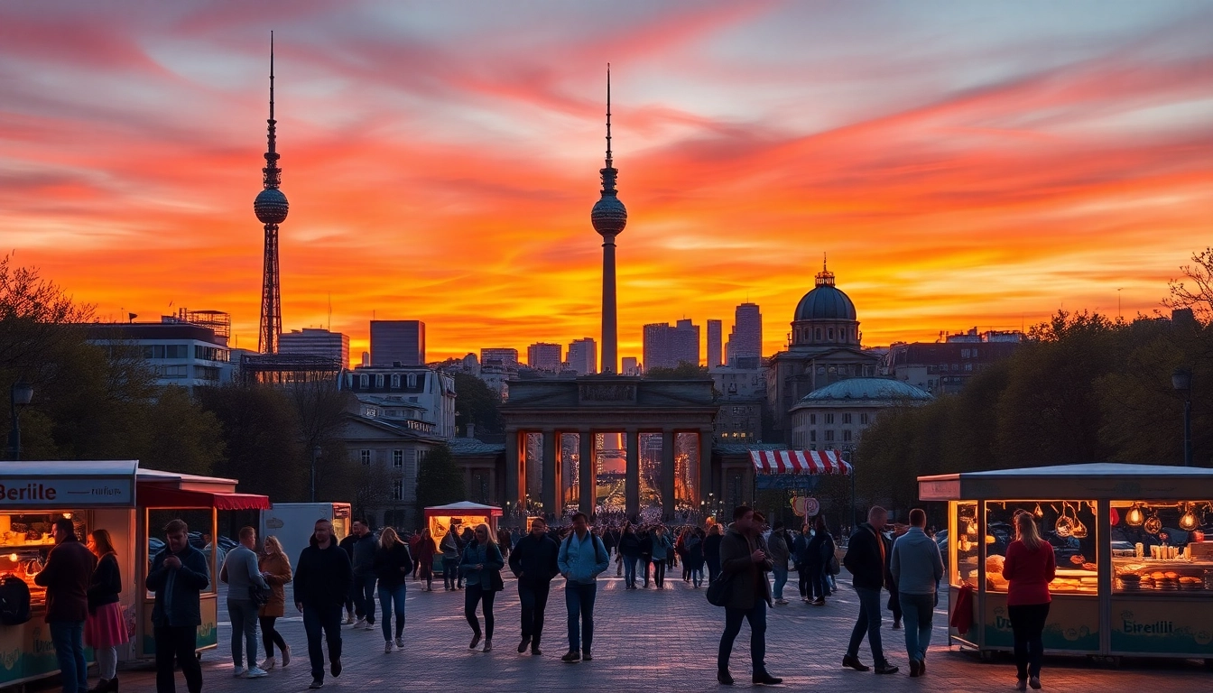 Erlebe die pulsierende Atmosphäre Berlins bei dusk mit dem Fernsehturm im Vordergrund, die die aktuellen Berlin Nachrichten aktuell widerspiegelt.