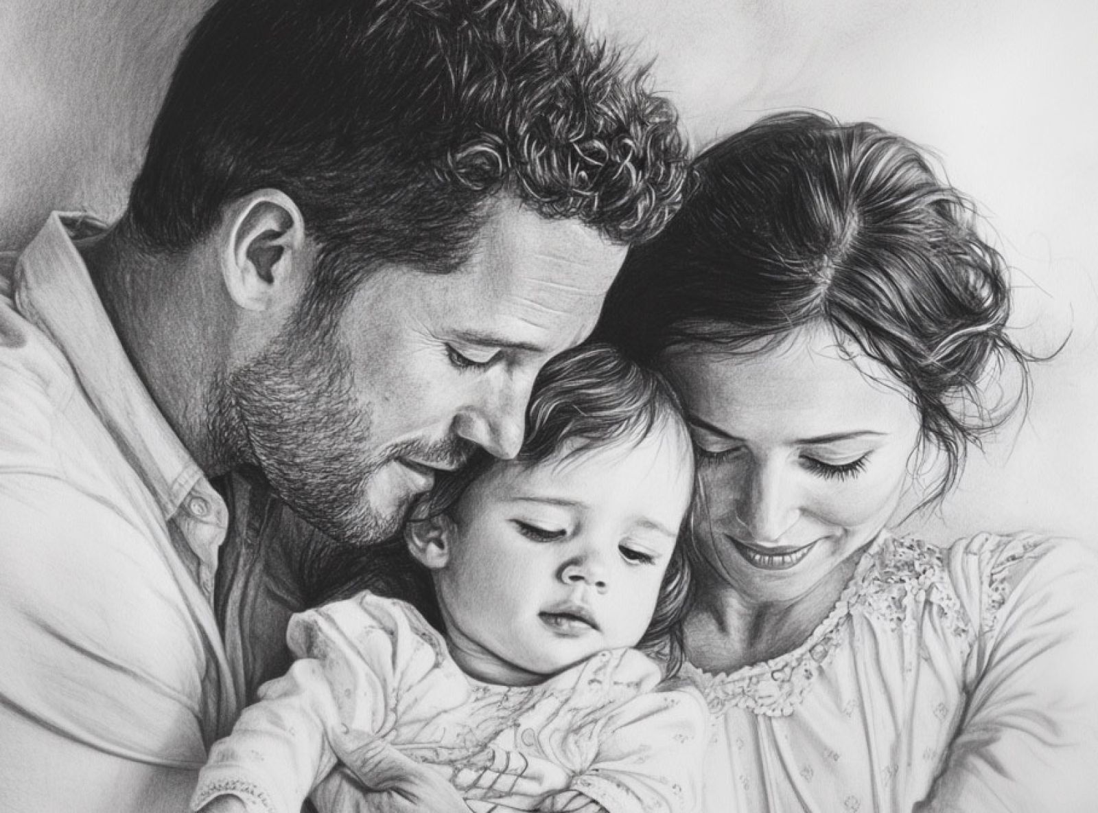 Bild zeichnen lassen und als Geschenk verpacken bei Families Portrait