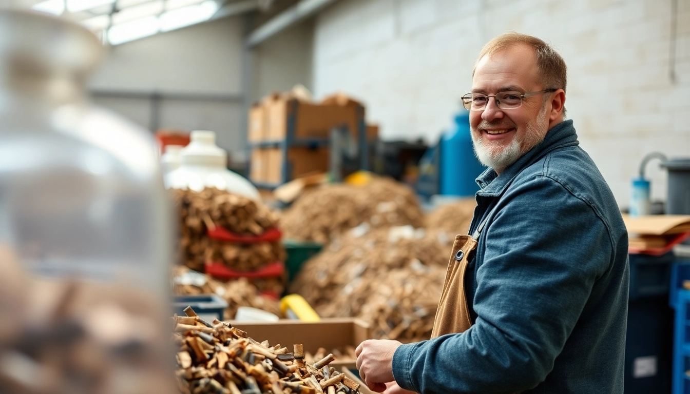 Schrotthändler Oberhausen sortiert wertvollen Schrott im Lager umweltgerecht.