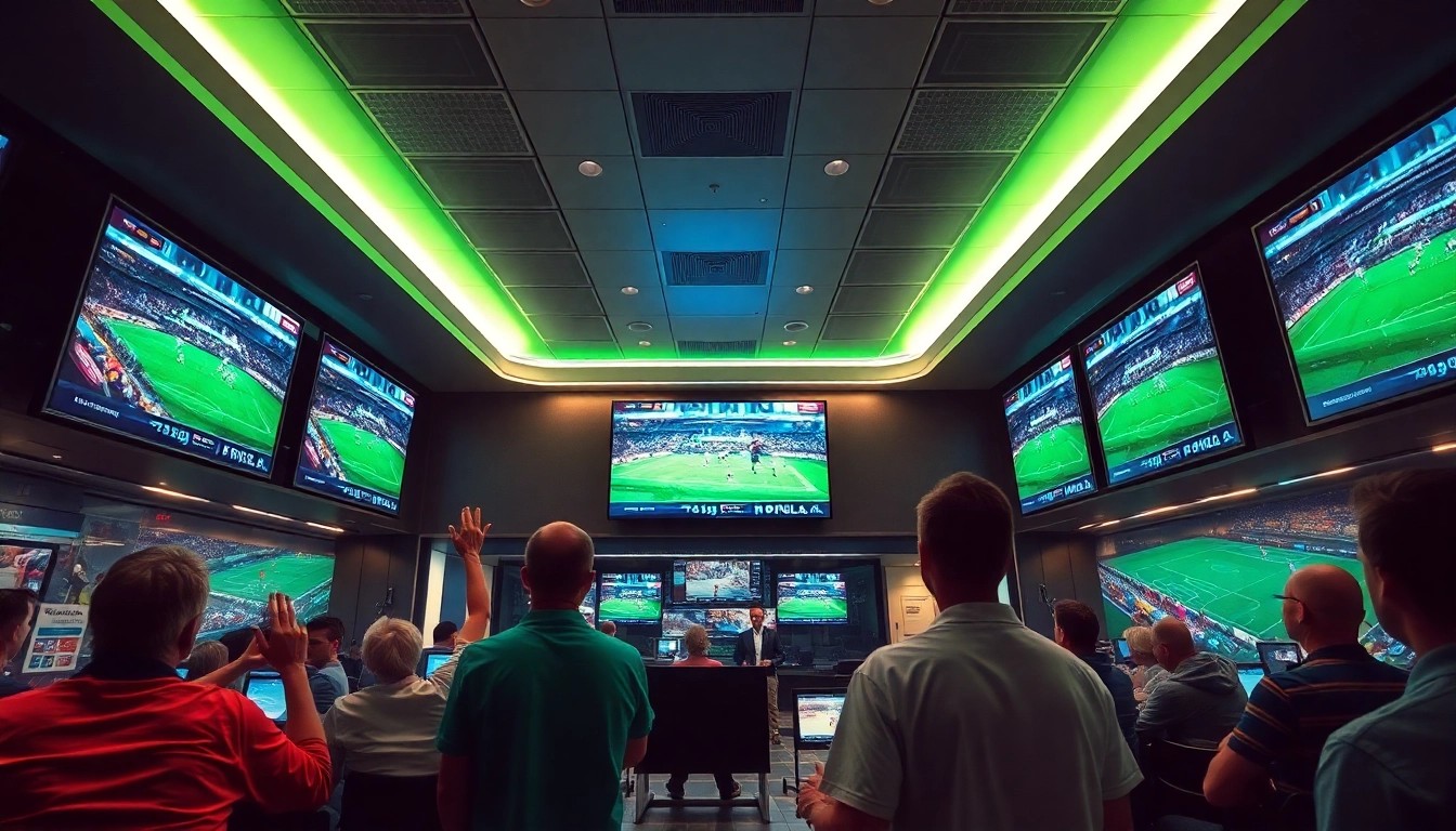 Entdecke innovative Soccer betting sites that accept bitcoin mit modernen Wettbüros und einer lebendigen Atmosphäre.