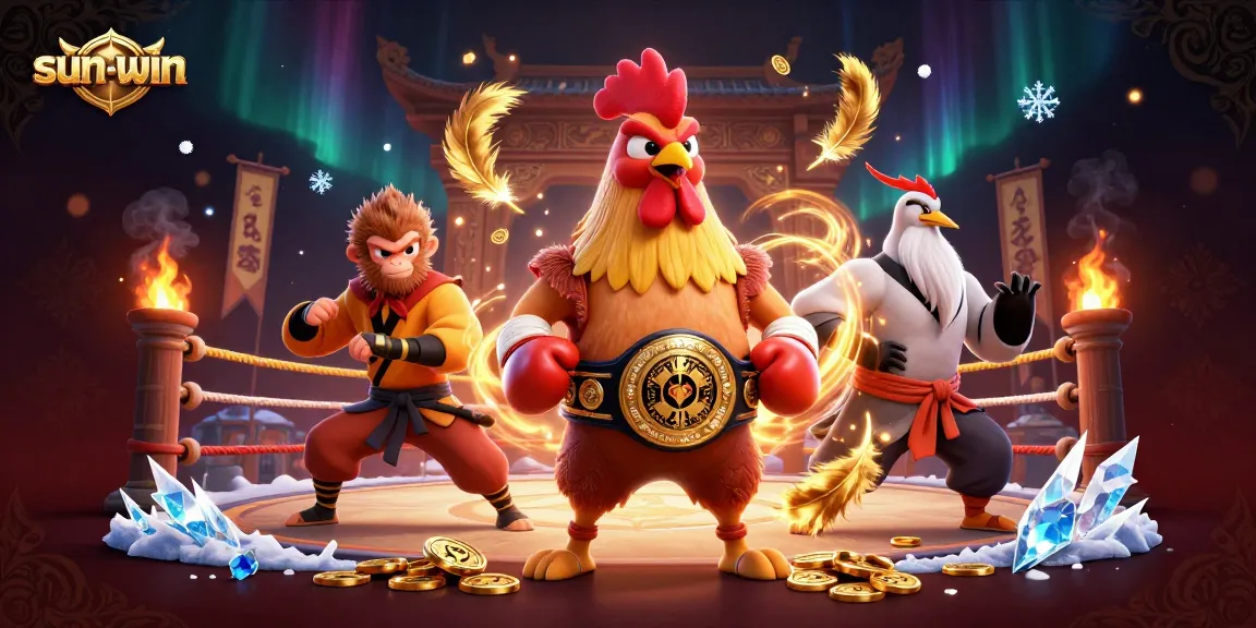 Win big with sun-win's animated casino adventure featuring dynamic martial artist characters.