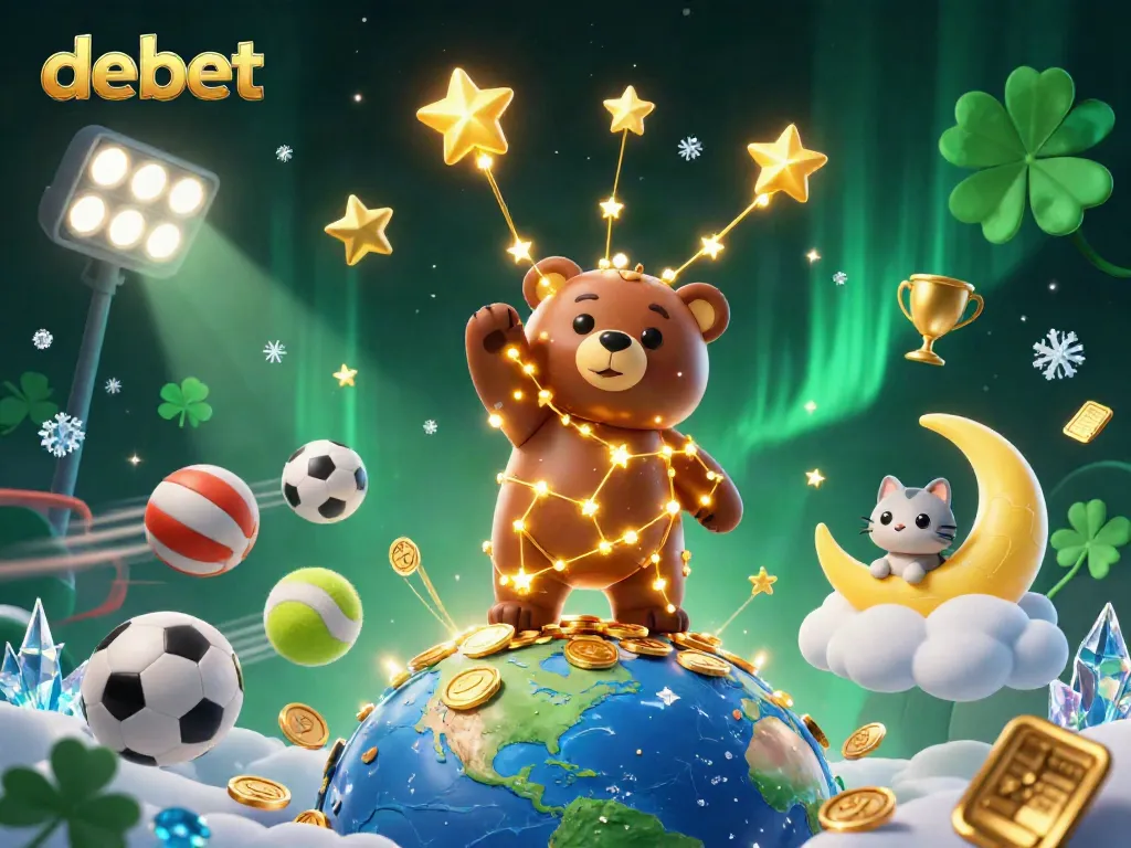 Engage in exciting gameplay at debet featuring golden star characters and dynamic sports elements.