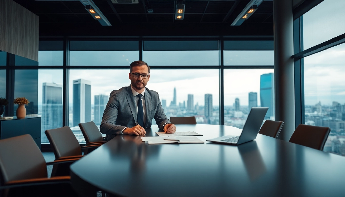 Professioneller Headhunter Frankfurt berät Kunden in modernem Büroumfeld.