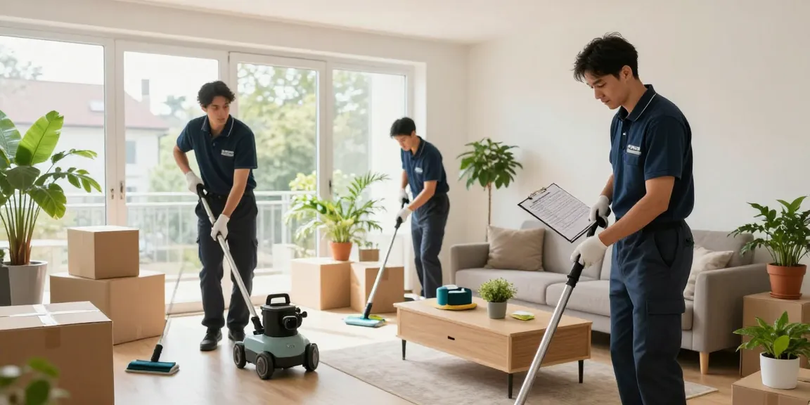 Umzugsreinigung Solothurn service in action, professional cleaners transforming an apartment for move-out.
