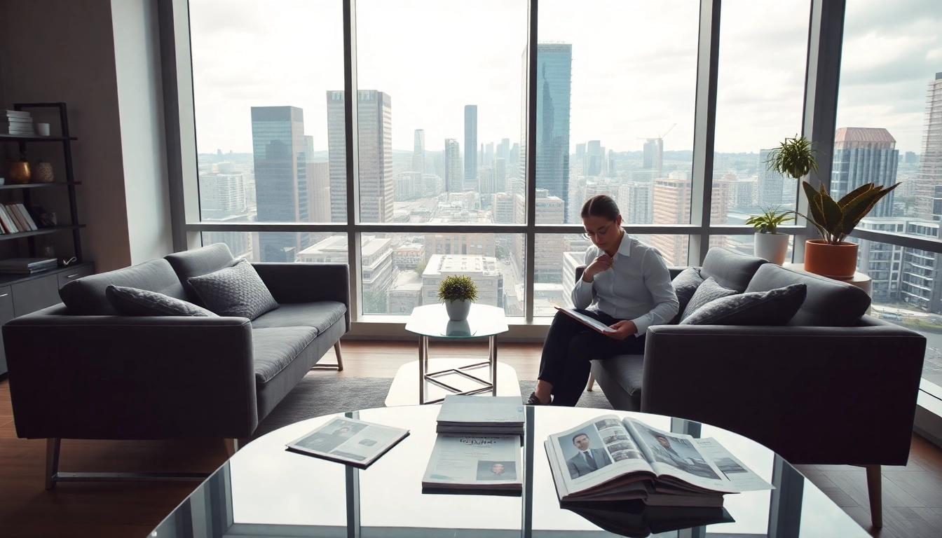 Immobilienmakler Frankfurt Riedberg berät Kunden in einem modernen Büro.