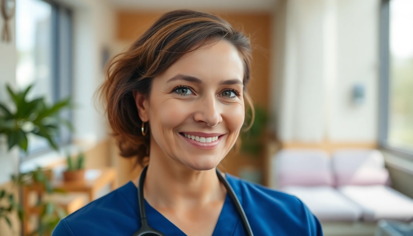 Engaged Pflegefachkraft in Hameln providing care and support to patients with a compassionate demeanor.