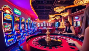 Spiele und Gewinne im Online Casinos Österreich mit verschiedentlichen Spielautomaten und begeisterten Spielern.