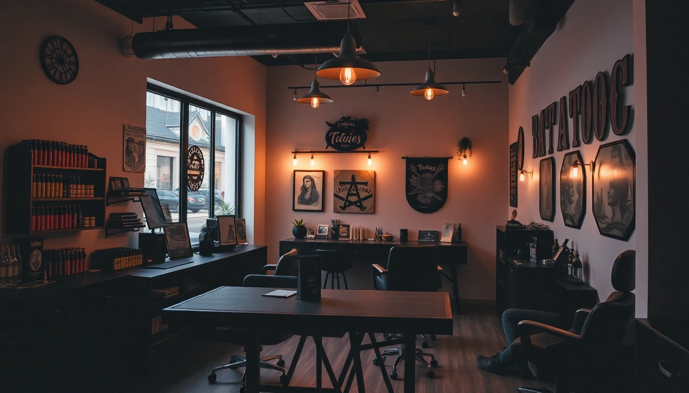 Ein beeindruckendes Tattoo Studio München mit talentierten Künstlern und stilvollem Interieur.