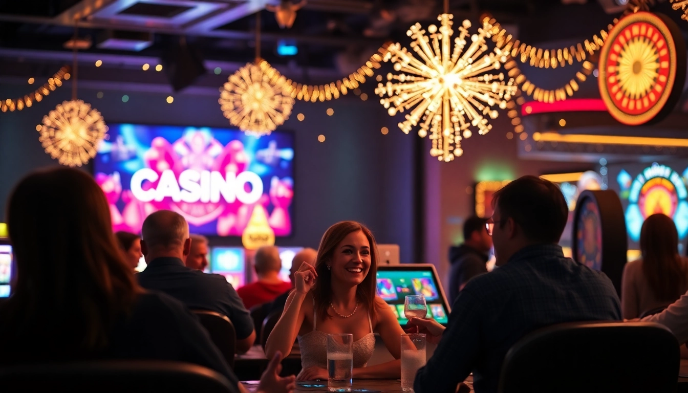 Spieler genießen die aufregenden Casinos ohne Einzahlungslimit mit leuchtenden Grafiken und festlicher Atmosphäre.