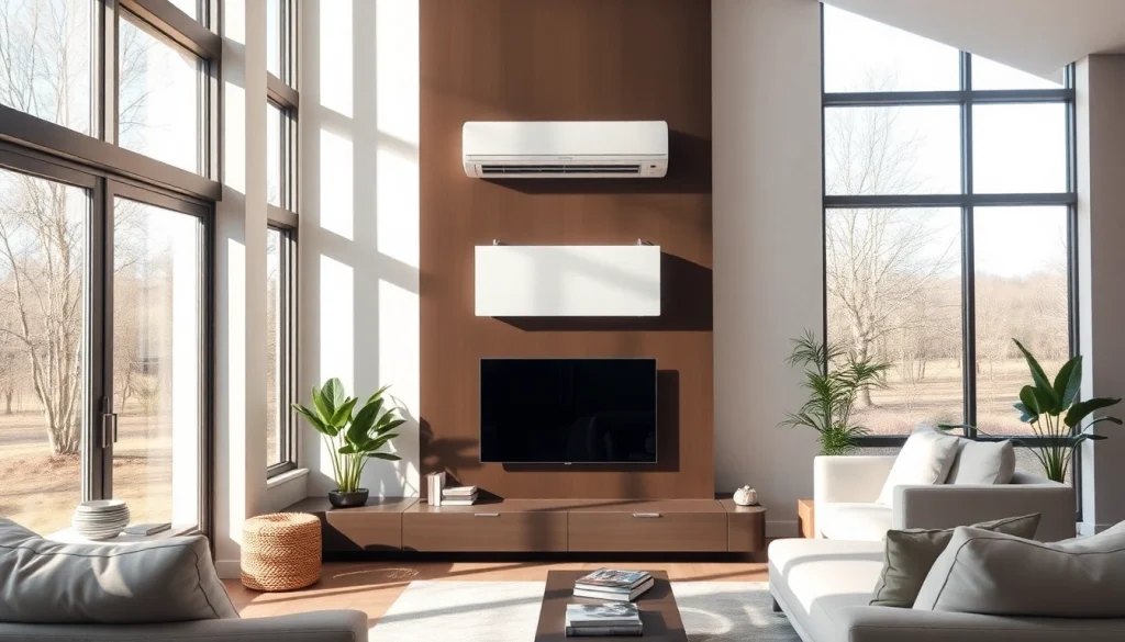 Klimaanlagen provide effective cooling solutions in a contemporary living room setting.