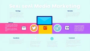 Engage with effective social-media-marketingstrategies illustrated in a vibrant infographic.