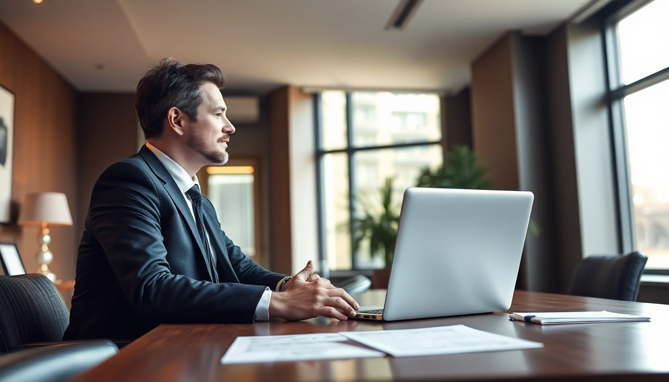 Headhunter führt ein professionelles Gespräch im Büro mit einem Kandidaten.