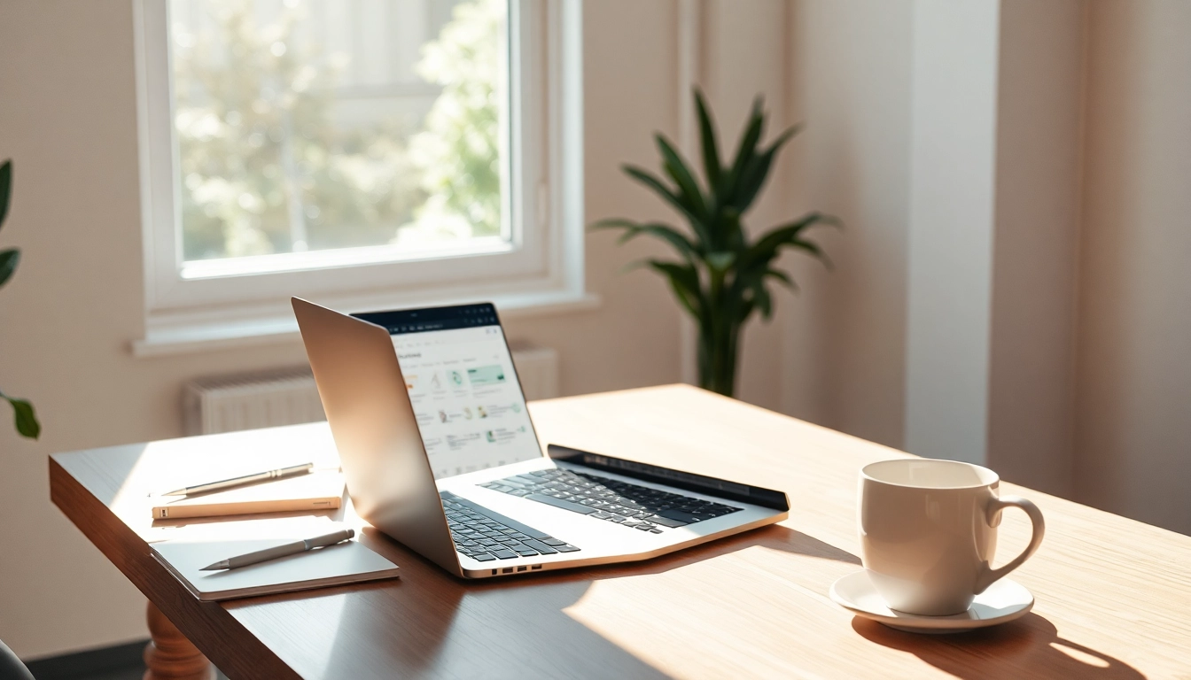 Verwendet Microsoft Office für M4 auf einem MacBook in einem modernen Büroumfeld.