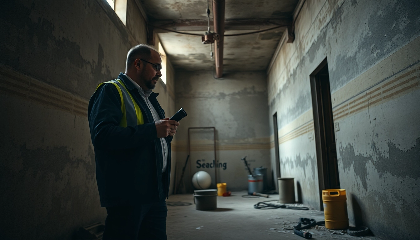 Gefahrenstoffe im Altbau erkennen durch eine fachgerechte Inspektion in einem alten Gebäude.
