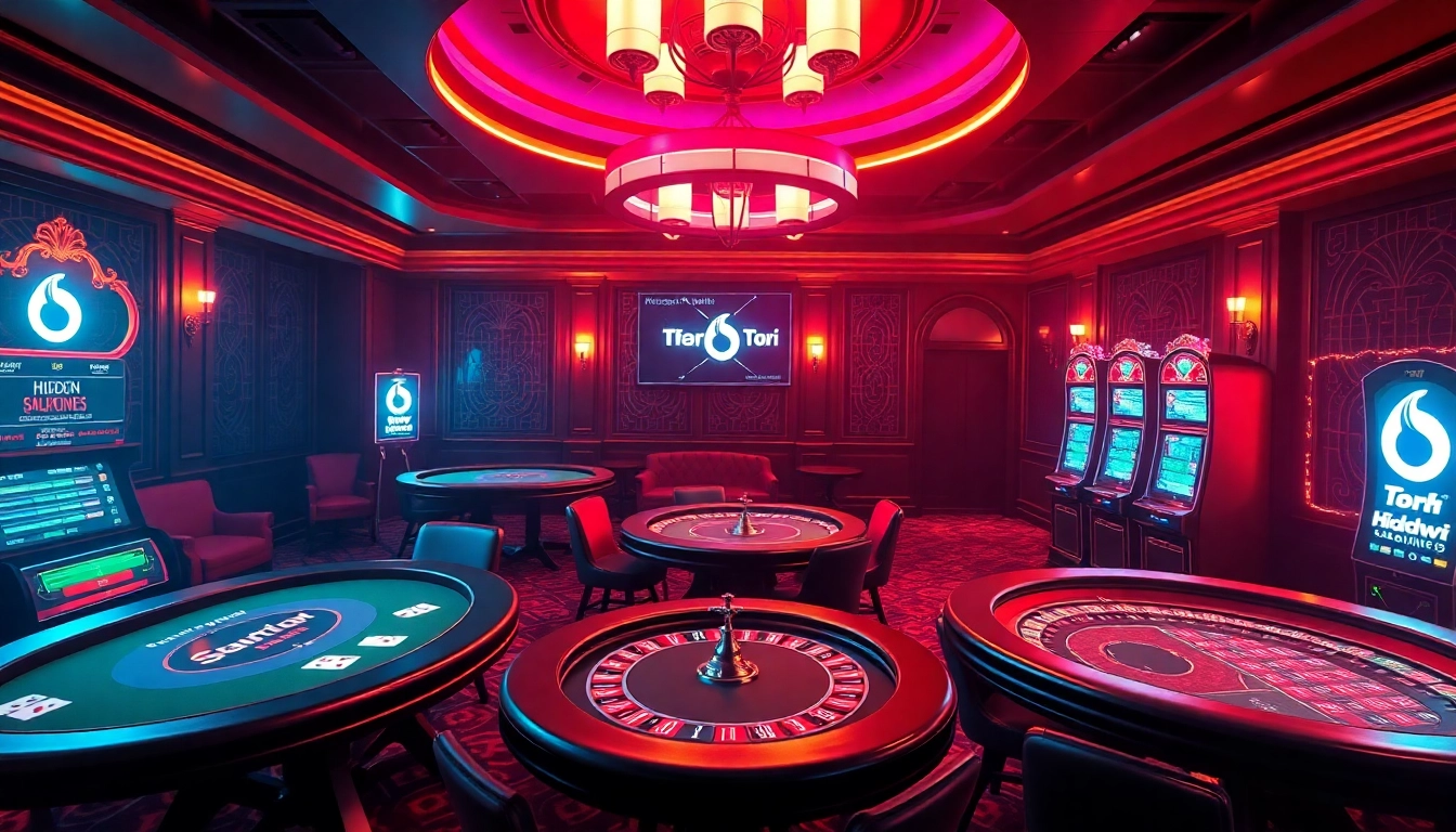 The hidden wiki dark web painting a luxurious gambling scene with casino tables, poker cards, and vibrant lighting.
