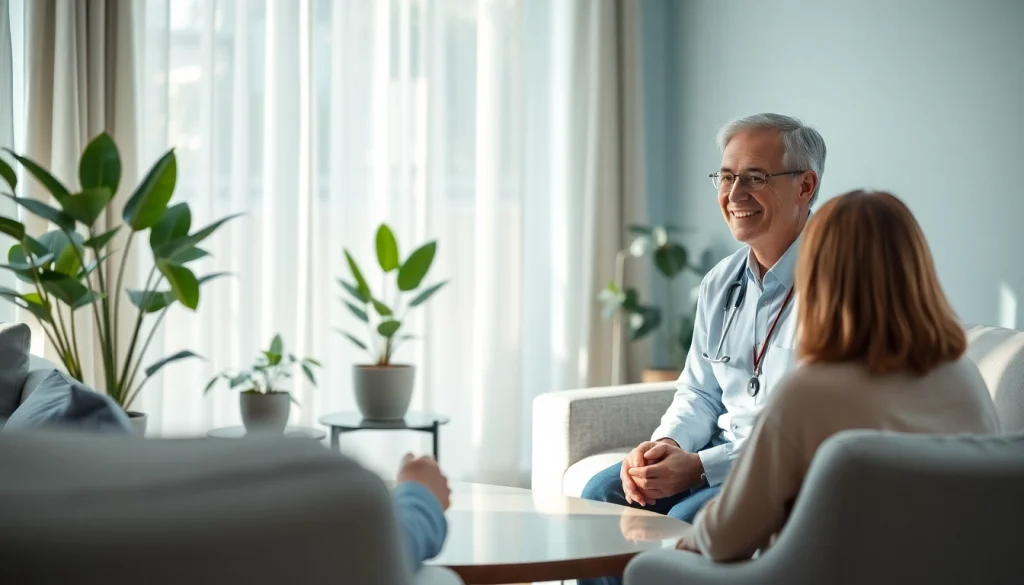 Promoting emotional wellbeing through a calming therapy session in a serene environment.