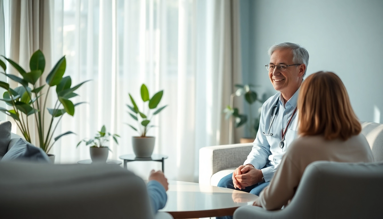 Promoting emotional wellbeing through a calming therapy session in a serene environment.