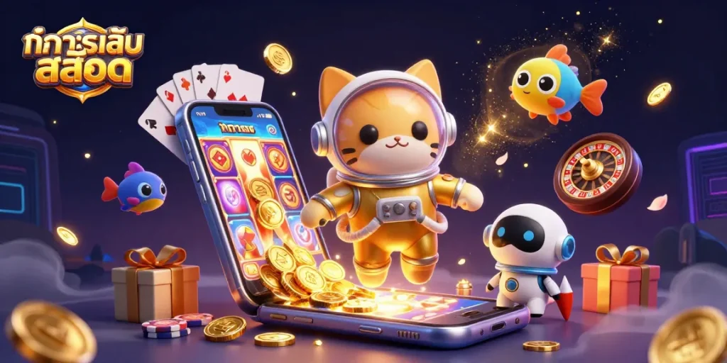 Experience ทดลองเล่นสล็อต with vibrant graphics and engaging gameplay from a unique cosmic perspective.