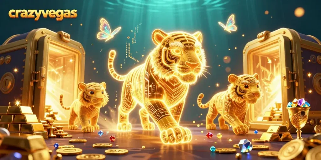 Experience winning strategies at CrazyVegas with an energetic 3D casino scene.