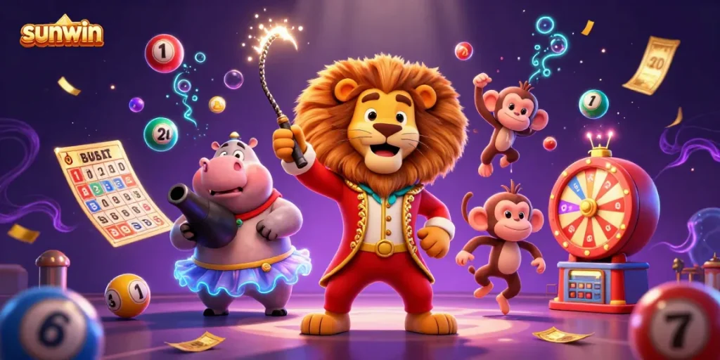 Experience thrilling gameplay with sunwin's vibrant lottery scene featuring colorful elements and engaging characters.