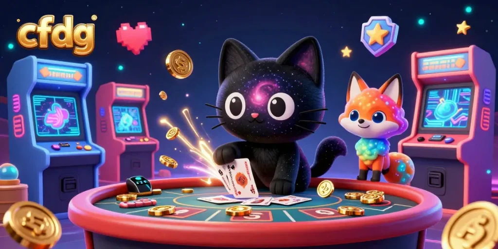 Experience thrilling gaming action at cfdg with a cosmic casino adventure filled with vibrant characters and elements.